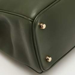 Pre Owned حقيبة شوبَر جلد أخضر داكن كبيرة ديور ديوريسيمو