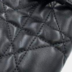 مملوكة مسبقًا حقيبة ظهر ديور كارور كبير بحياكة واسعة من جلد الضأن سوداء