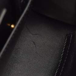 مملوكة مسبقًا حقيبة يد ديور سانت أونوريه متوسطة جلد كاناج أسود