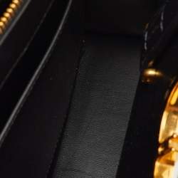 مملوكة مسبقًا حقيبة يد ديور سانت أون وريه متوسطة جلد كاناج أسود