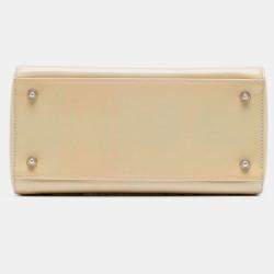 Pre Owned Dior Green Medium Ombre Patent Cannage Lady Dior