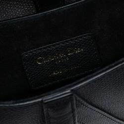 مملوكة مسبقًا Dior Black Mini Grained Calfskin Saddle Bag
