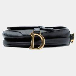 مملوكة مسبقًا Dior Black Mini Grained Calfskin Saddle Bag