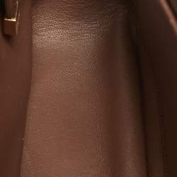 Pre Owned Dior Caro Small Brown Cannage Leather Shoulder Bag