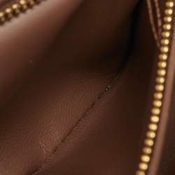 Pre Owned Dior Caro Small Brown Cannage Leather Shoulder Bag