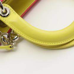 Pre Owned حقيبة ديور ليدي ديور جلدي ثلاثي الألوان بيد علوية