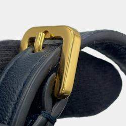 Pre Owned حقيبة كتف ديور أوبليك 30مونتانغ بوكس قماش بيج/كحلي