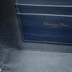 Pre Owned حقيبة كتف ديور أوبليك 30مونتانغ بوكس قماش بيج/كحلي