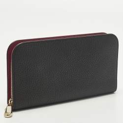 مملوكة مسبقًا Dior Diorissimo Voyageur Black Leather Zip Around Wallet