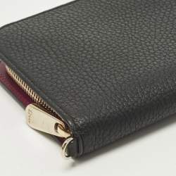 مملوكة مسبقًا Dior Diorissimo Voyageur Black Leather Zip Around Wallet