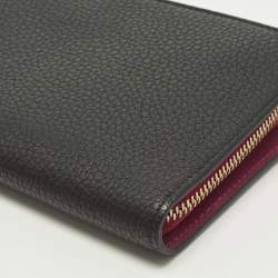 مملوكة مسبقًا Dior Diorissimo Voyageur Black Leather Zip Around Wallet