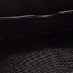 Pre Owned حقيبة كتف ديور بوبي متوسطة جاكار أوبليك كحلي/بيج وجلد