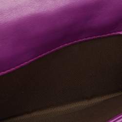 مملوكة مسبقًا محفظة ديور فرنش جلد كاناج أرجواني