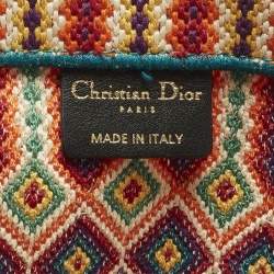 مملوكة مسبقًا Dior Book Large Multicolor Embroidered Canvas Tote