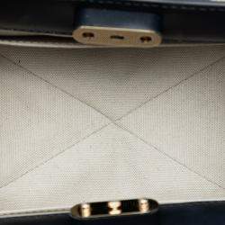 Pre Owned Dior Blue Oblique Canvas Key Shoulder Bag