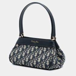 Pre Owned Dior Blue Oblique Canvas Key Shoulder Bag