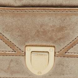 Pre Owned حامل بطاقات ديور ديوراما جلد معدني بسحاب