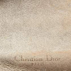 Pre Owned حامل بطاقات ديور ديوراما جلد معدني بسحاب