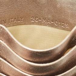 Pre Owned حامل بطاقات ديور ديوراما جلد معدني بسحاب