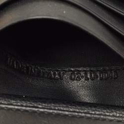 مملوكة مسبقًا محفظة ديور جلد براءة اختراع منقوشة سوداء فرنسية