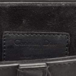مملوكة مسبقًا Dior Saddle Mini Ultra-Matte Black Leather Bag