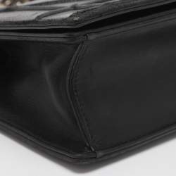 Pre Owned حقيبة كتف ديور ديوراما سويدي ميتالك ذهبي صغيرة