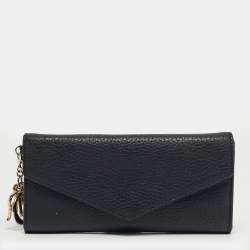 مملوكة مسبقًا Dior Diorissimo Black Leather Long Wallet