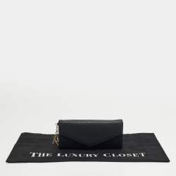مملوكة مسبقًا Dior Diorissimo Black Leather Long Wallet