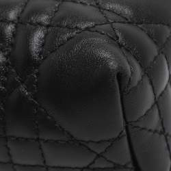 مملوكة مسبقًا حقيبة ساتشيل جلد مبطن كاناج أسود ديور جولي ميني