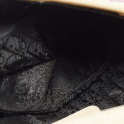 مملوكة مسبقًا حقيبة ديور سادل قماش مطبوع أبيض/أحمر إصدار محدود ٢٠٣