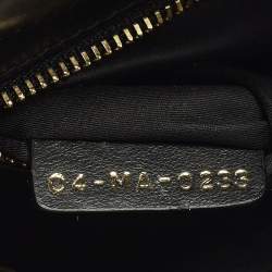 Pre Owned Dior Embroidered Beads Lady Dior Mini Leather and Suede Tote