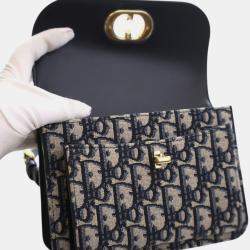مملوكة مسبقًا Dior Blue Mini Oblique Canvas Miss Maddy Flap