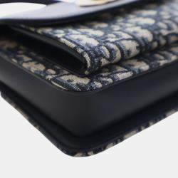 مملوكة مسبقًا Dior Blue Mini Oblique Canvas Miss Maddy Flap