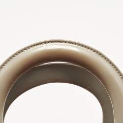 مملوكة مسبقًا حقيبة ديور ليدي ديور جلد كاناج رمادي لامع متوسطة الحجم