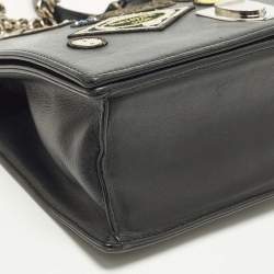 مملوكة مسبقًا Dior Patchwork Diorama Medium Black Leather Shoulder Bag