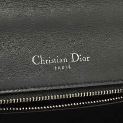 مملوكة مسبقًا Dior Patchwork Diorama Medium Black Leather Shoulder Bag