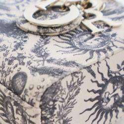 مملوكة مسبقًا Dior White Small Denim Toile de Jouy Soleil Lady D Joy