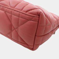 Pre Owned حقيبة ديور ترافيل نوماد من جلد العجل صغيرة ماكروكاناج لون وردي