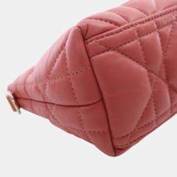 Pre Owned حقيبة ديور ترافيل نوماد من جلد العجل صغيرة ماكروكاناج لون وردي