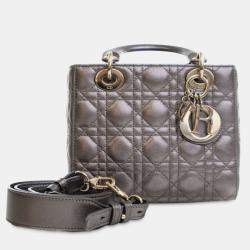 Pre Owned Dior Small Metallic Lambskin Cannage My ABCDior Lady Dior