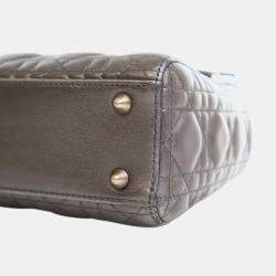 Pre Owned Dior Small Metallic Lambskin Cannage My ABCDior Lady Dior
