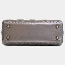 Pre Owned Dior Small Metallic Lambskin Cannage My ABCDior Lady Dior
