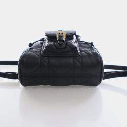 Pre Owned حقيبة ظهر كريستيان ديور كارو ماكروكانج جلد نعامة نانو