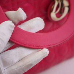 Pre Owned Christian Dior Large Lambskin Lady Dior