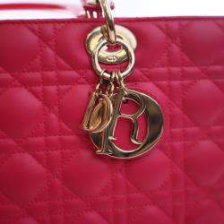 Pre Owned Christian Dior Large Lambskin Lady Dior