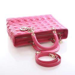 Pre Owned Christian Dior Large Lambskin Lady Dior