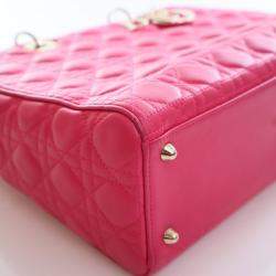 Pre Owned Christian Dior Large Lambskin Lady Dior