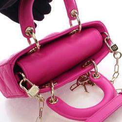 مملوكة مسبقًا ديور كريستيان جلد الحمل ميكرو ليدي دي-جوي