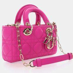 مملوكة مسبقًا ديور كريستيان جلد الحمل ميكرو ليدي دي-جوي