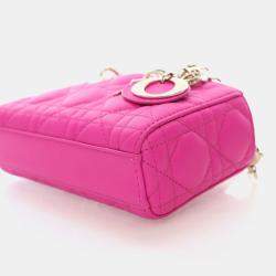 مملوكة مسبقًا ديور كريستيان جلد الحمل ميكرو ليدي دي-جوي